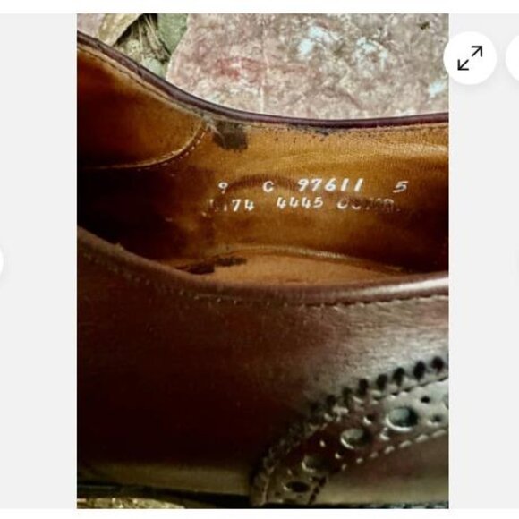 Allen Edmonds Ashland Wingtip Shoes Mens Size 9 C Burgundy Leather USA - Picture 4 of 10